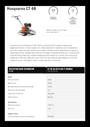 Lopatice za hodanje Husqvarna CT 48