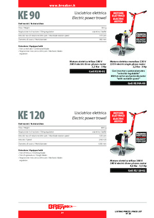 Lopatice za hodanje Breaker KE 90-01