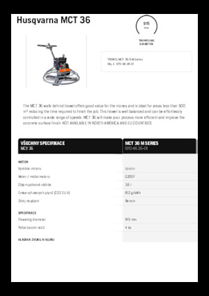 Lopatice za hodanje Husqvarna MCT 36