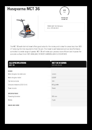 Lopatice za hodanje Husqvarna MCT 36