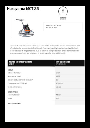 Lopatice za hodanje Husqvarna MCT 36