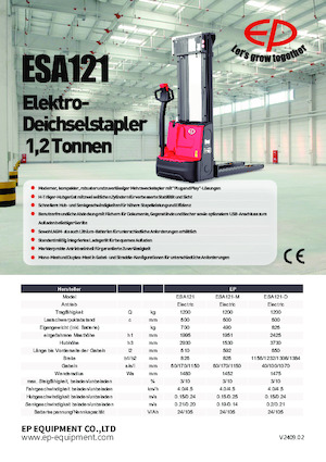 Hodajući viličar EP ESA121