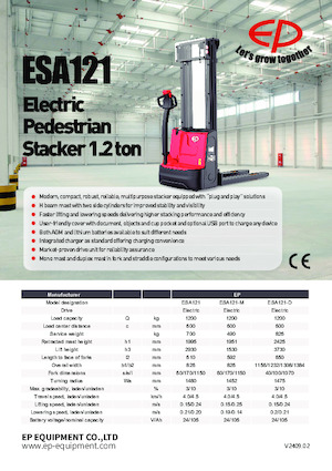 Hodajući viličar EP ESA121-M