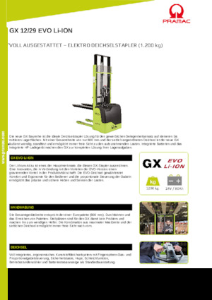 Hodajući viličar PRAMAC Lifter GX 12/29 Evo Li-Ion