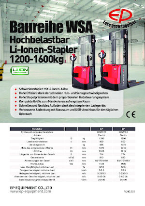 Hodajući viličar EP WSA121