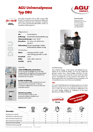 Preše za otpad AGU DBU-Tandem