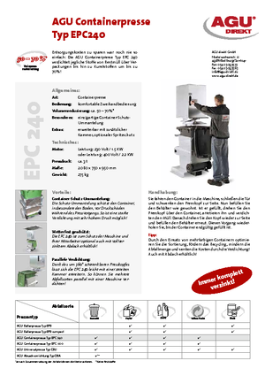 Preše za otpad AGU EPC 240