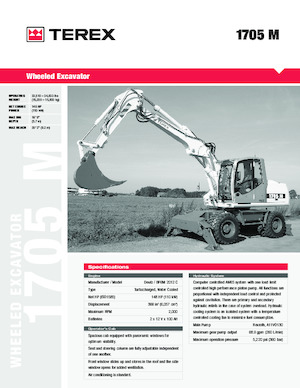 Bageri na kotačima Terex 1705M
