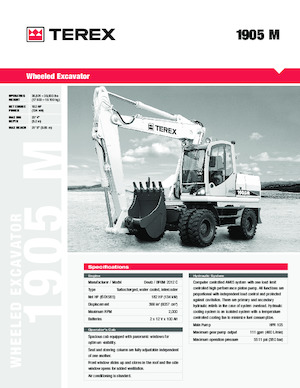 Bageri na kotačima Terex 1905M