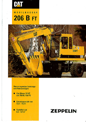 Bageri na kotačima Caterpillar 206B