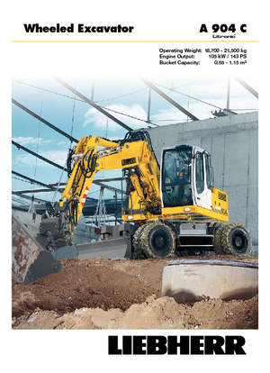 Bageri na kotačima Liebherr A 904 C Litronic