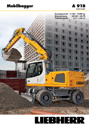 Bageri na kotačima Liebherr A 918 Litronic