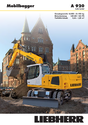 Bageri na kotačima Liebherr A 920 Litronic