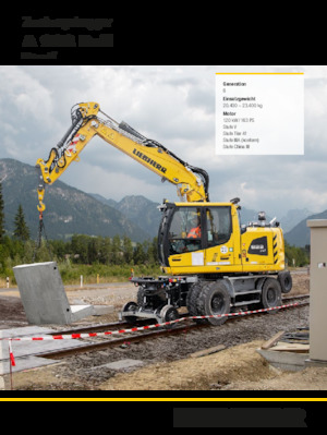 Bageri na kotačima Liebherr A 922 Rail Litronic G6.0