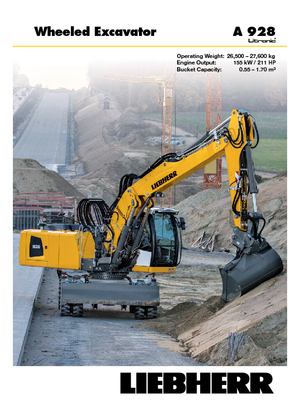 Bageri na kotačima Liebherr A 928 Litronic