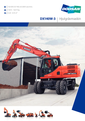 Bageri na kotačima Doosan DX140W-3