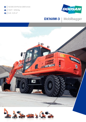 Bageri na kotačima Doosan DX160W-3