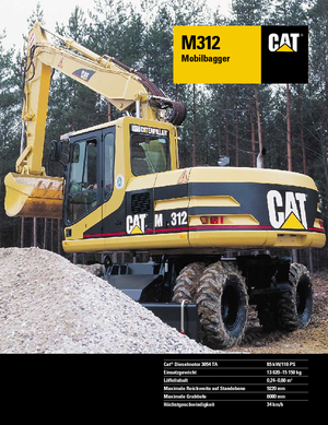 Bageri na kotačima Caterpillar M 312 Mono