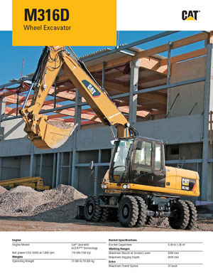 Bageri na kotačima Caterpillar M316D Mono