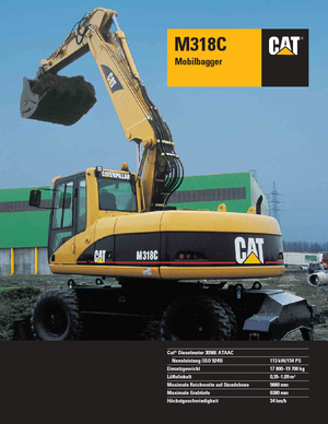 Bageri na kotačima Caterpillar M 318 C VAH
