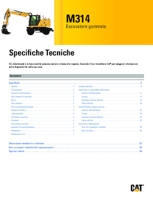 Bageri na kotačima Caterpillar M314