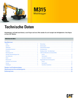 Bageri na kotačima Caterpillar M315