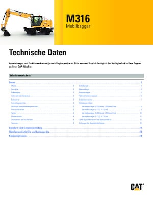 Bageri na kotačima Caterpillar M316