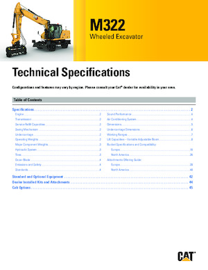 Bageri na kotačima Caterpillar M322