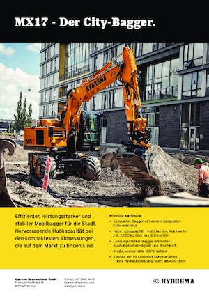 Bageri na kotačima Hydrema MX 17