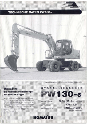 Bageri na kotačima Komatsu PW130-6