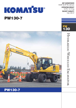 Bageri na kotačima Komatsu PW130-7