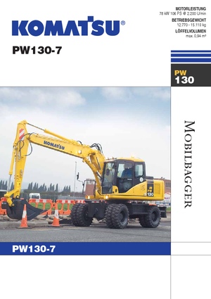 Bageri na kotačima Komatsu PW130-7