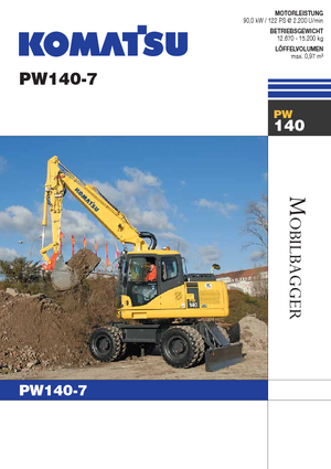 Bageri na kotačima Komatsu PW140-7