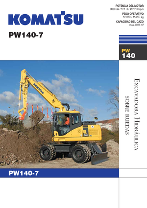 Bageri na kotačima Komatsu PW140-7