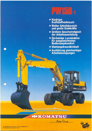 Bageri na kotačima Komatsu PW150-1