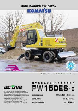 Bageri na kotačima Komatsu PW150-6