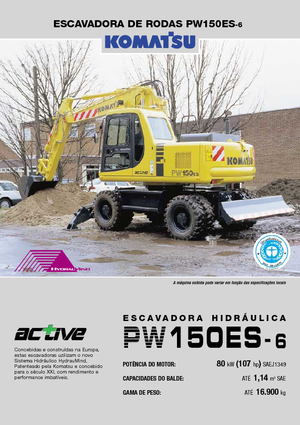 Bageri na kotačima Komatsu PW150-6