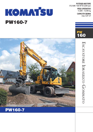 Bageri na kotačima Komatsu PW160-7E0
