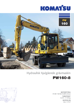 Bageri na kotačima Komatsu PW160-8