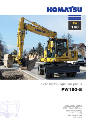 Bageri na kotačima Komatsu PW160-8