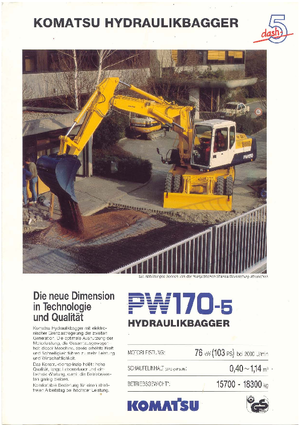 Bageri na kotačima Komatsu PW170-5
