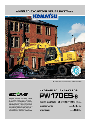 Bageri na kotačima Komatsu PW170-6