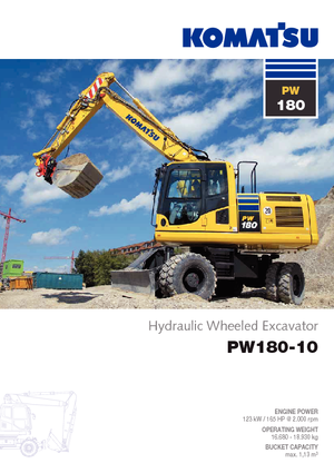 Bageri na kotačima Komatsu PW180-10