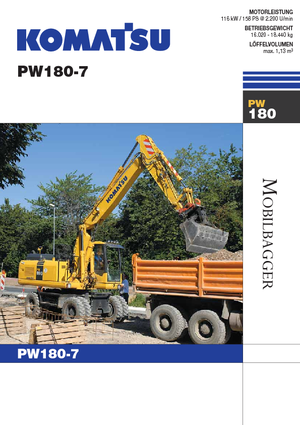Bageri na kotačima Komatsu PW180-7E0