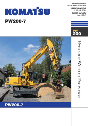 Bageri na kotačima Komatsu PW200-7E0
