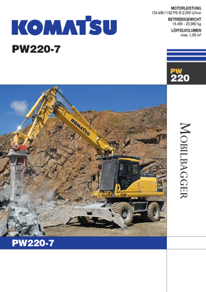 Bageri na kotačima Komatsu PW220-7