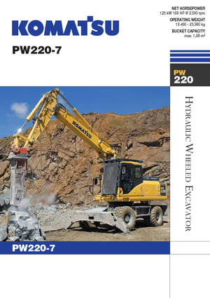 Bageri na kotačima Komatsu PW220-7
