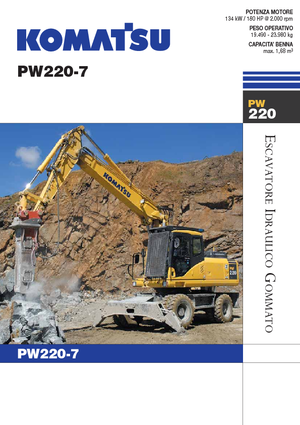 Bageri na kotačima Komatsu PW220-7