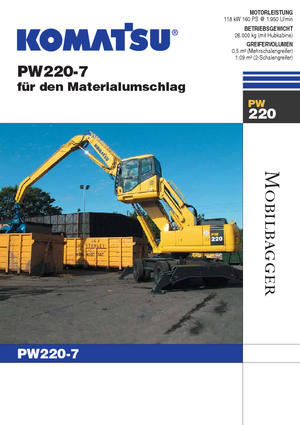 Bageri na kotačima Komatsu PW220-7MH