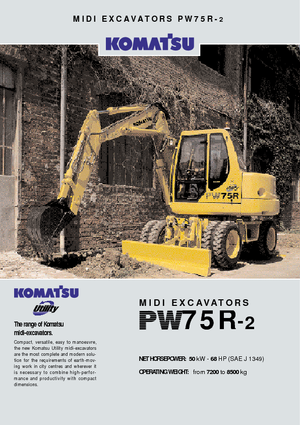 Bageri na kotačima Komatsu PW75 R-2